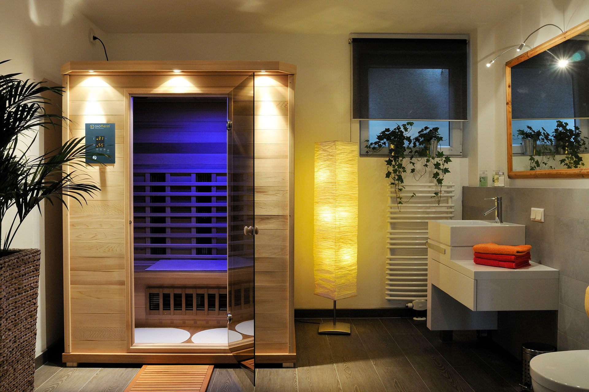 Infrarotsauna im Badezimmer